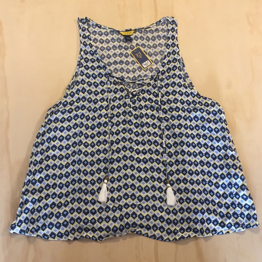 NWT Lace Up Tank Top